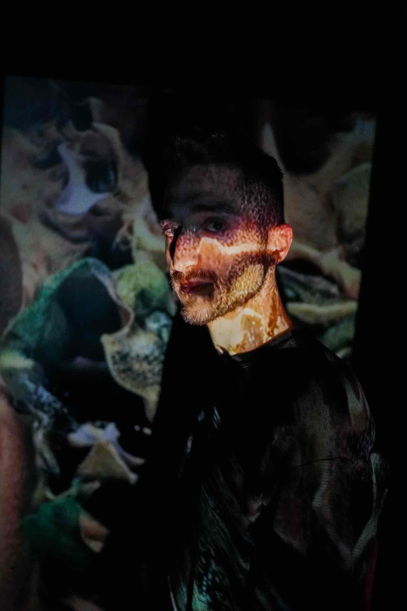 Artistic projection portrait